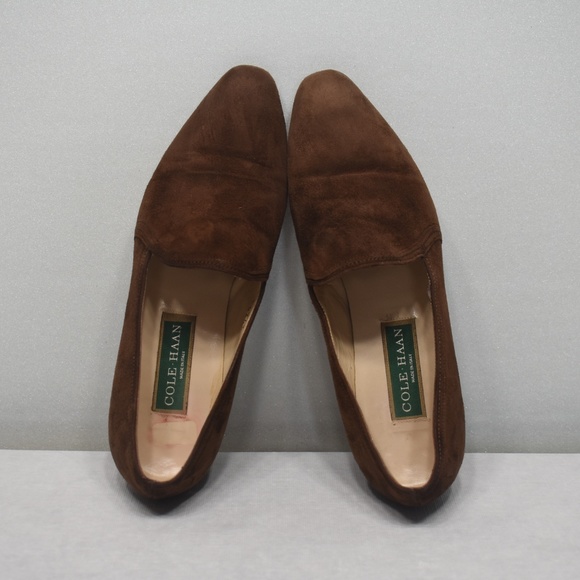 Cole Haan Brown Suede Low Heels Mules - Picture 2 of 6